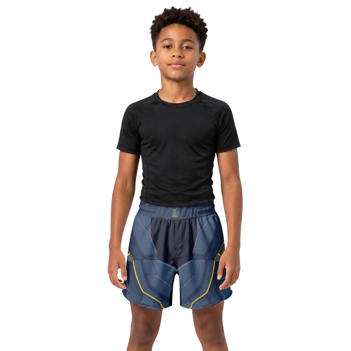 Batman Tactical Blue Armor Kids Grappling Shorts