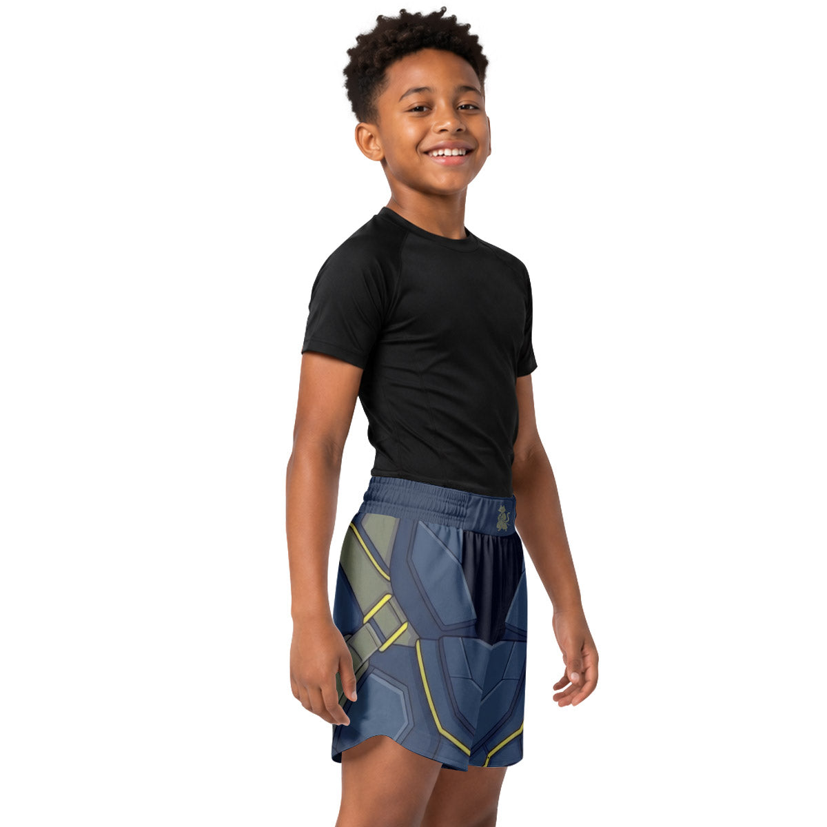Batman Tactical Blue Armor Kids Grappling Shorts
