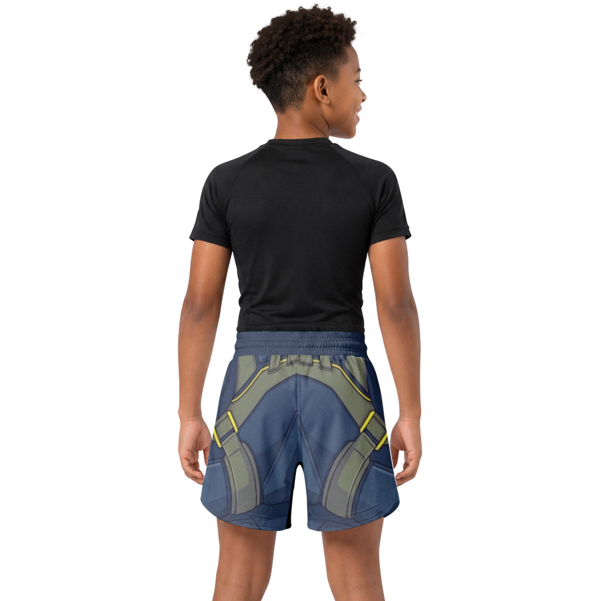 Batman Tactical Blue Armor Kids Grappling Shorts