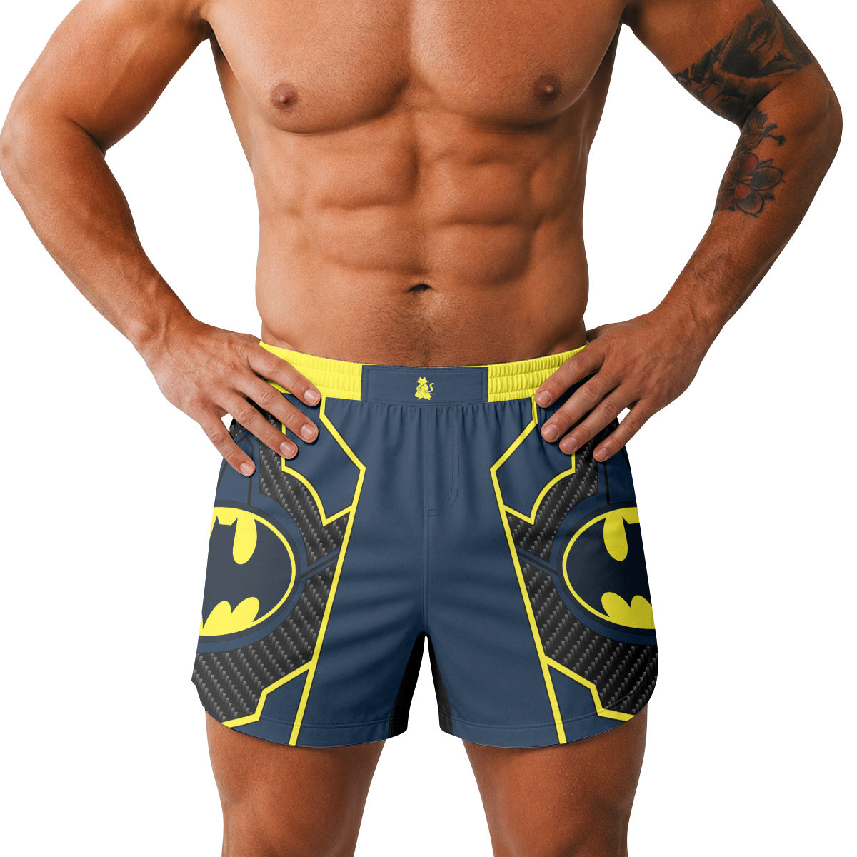 Batman Tactical Blue Net Armor Grappling Shorts