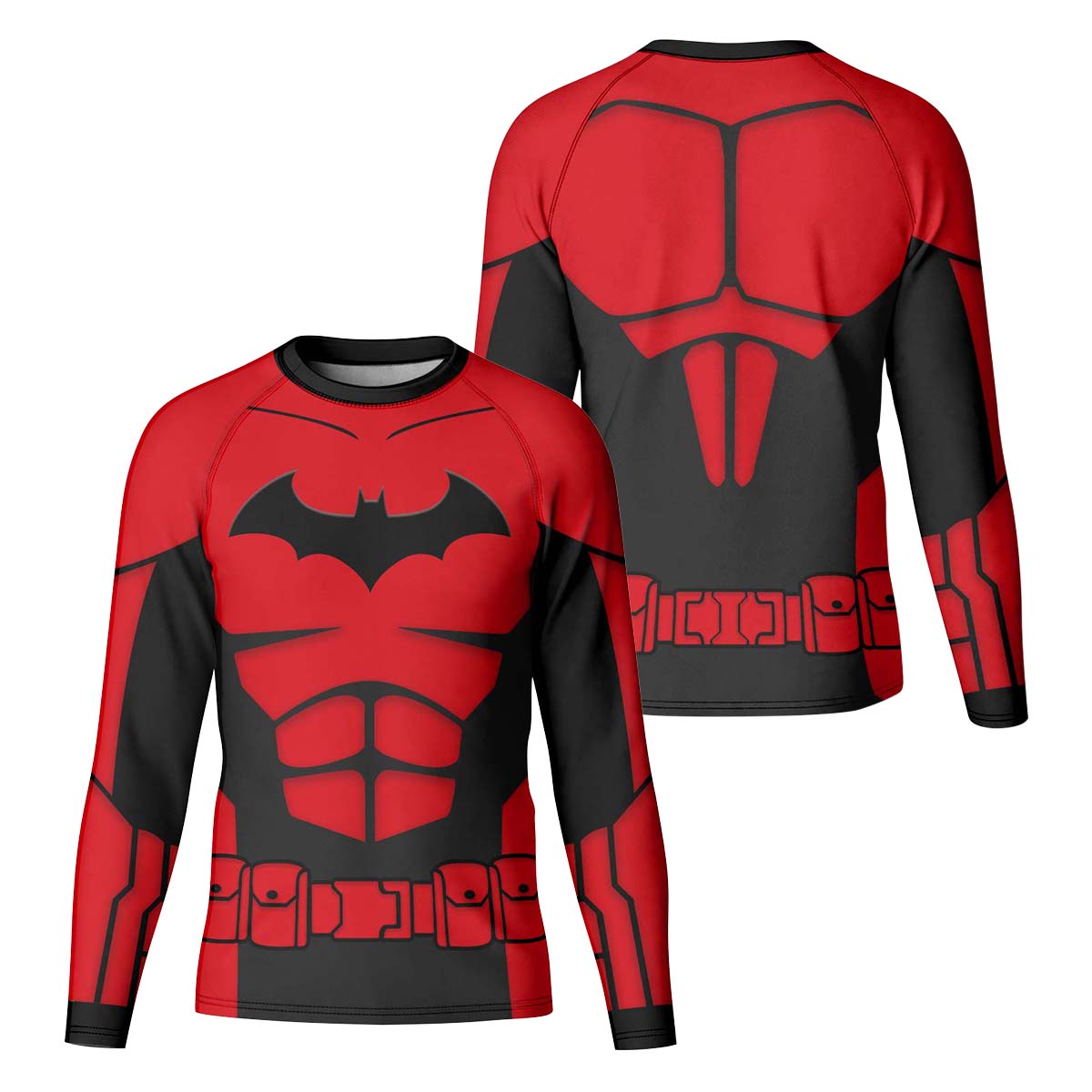 Batman Tactical Red Armor Kid Rash Guard