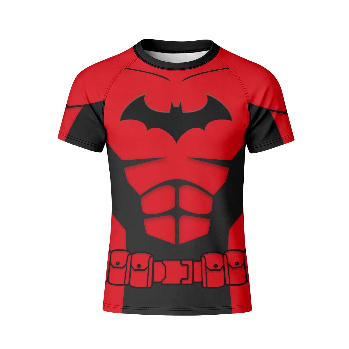 Batman Tactical Red Armor Kid Rash Guard