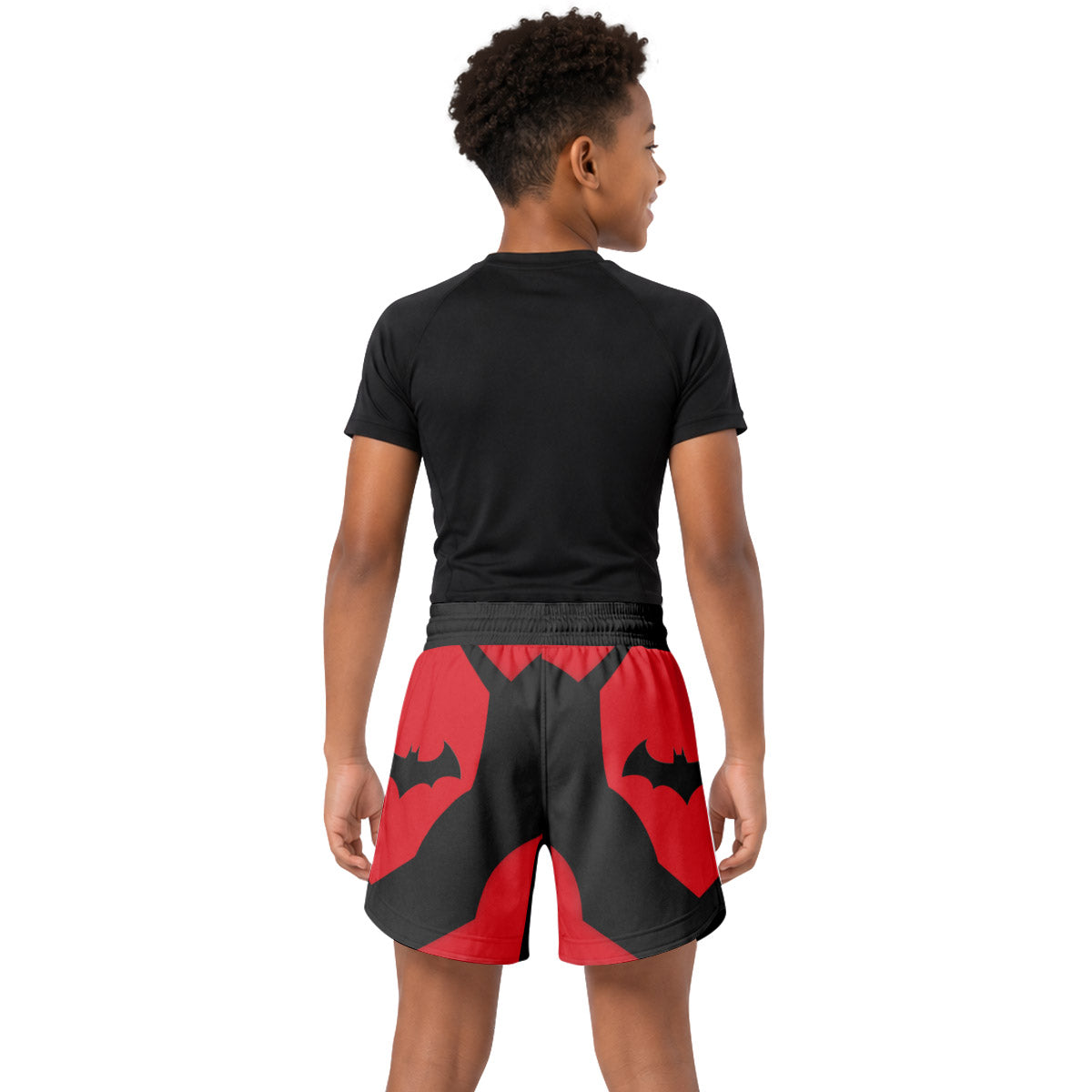 Batman Tactical Red Armor Kids Grappling Shorts