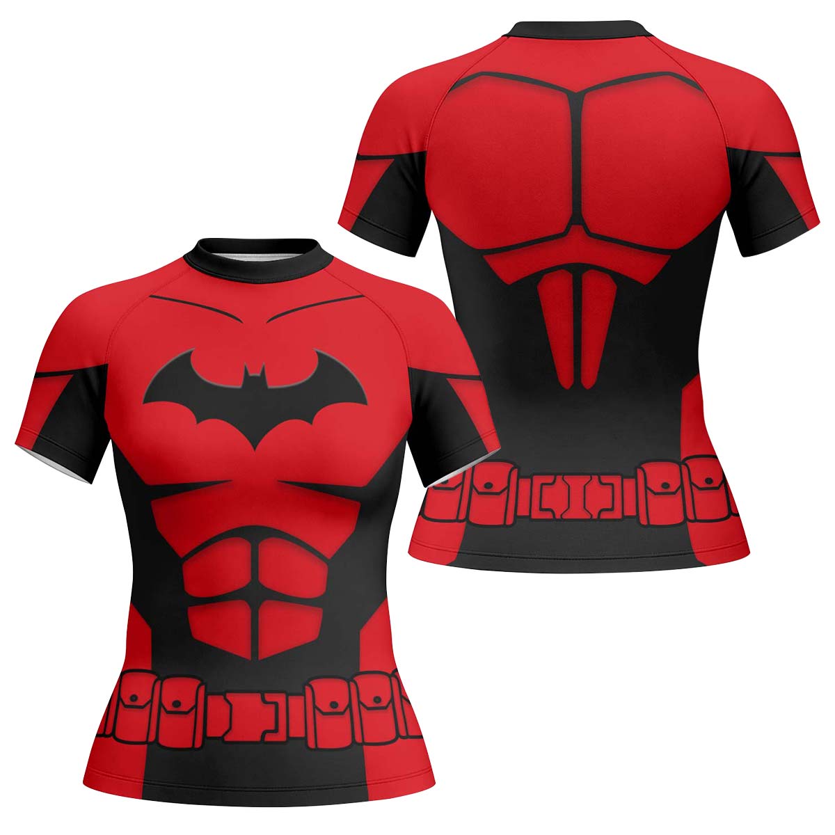 Batman Tactical Red Armor Rash Guard