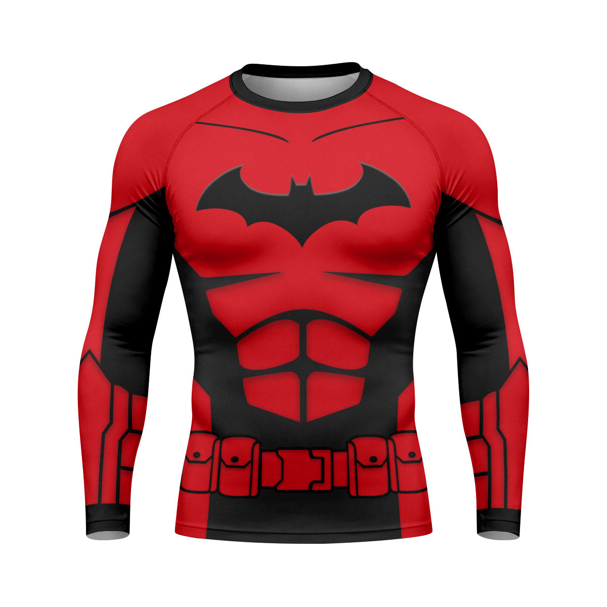 Batman Tactical Red Armor Rash Guard