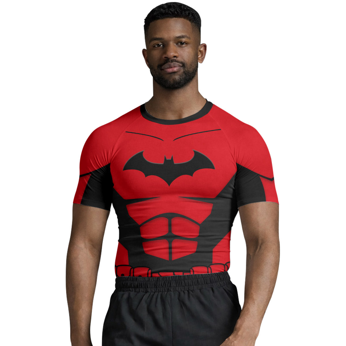 Batman Tactical Red Armor Rash Guard