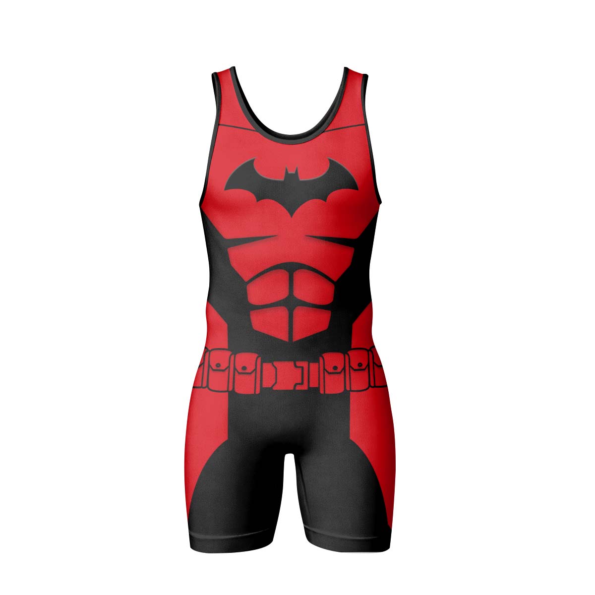 Batman Tactical Red Armor Wrestling Singlet