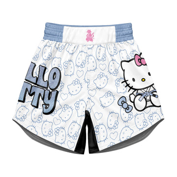 Blue Hello Kitty JiuJitsu Kids Grappling Shorts