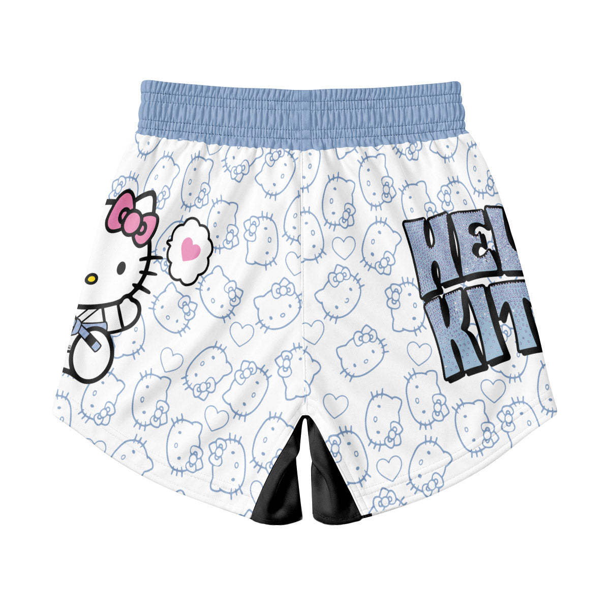 Blue Hello Kitty JiuJitsu Kids Grappling Shorts