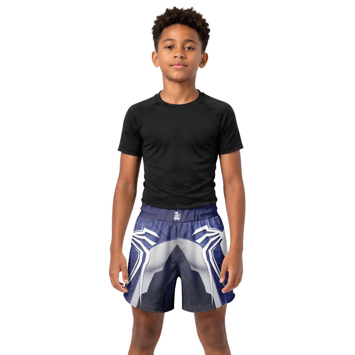 Blue Spider Battle Kids Grappling Shorts