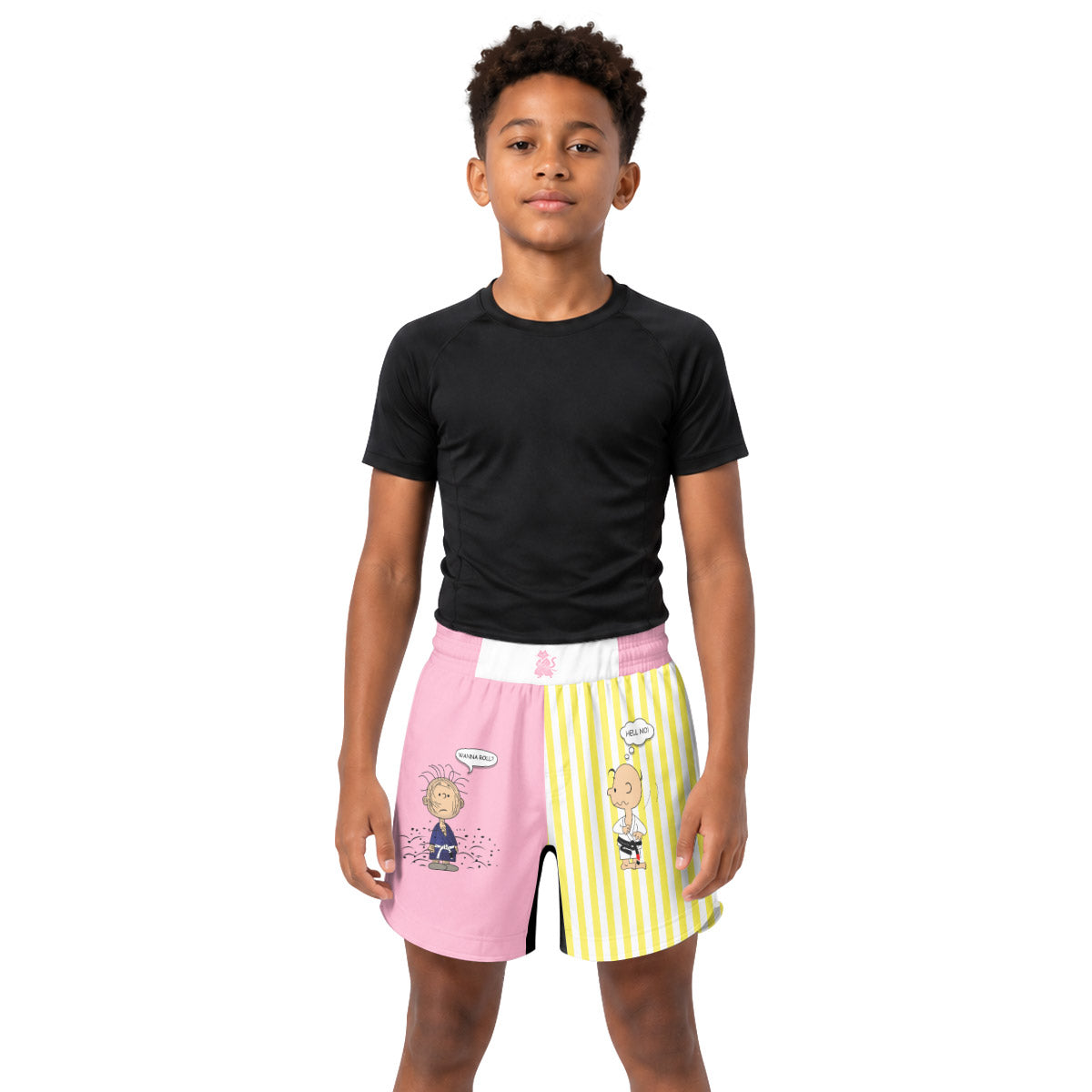 Charlie Brown Wanna Roll Kids Grappling Shorts