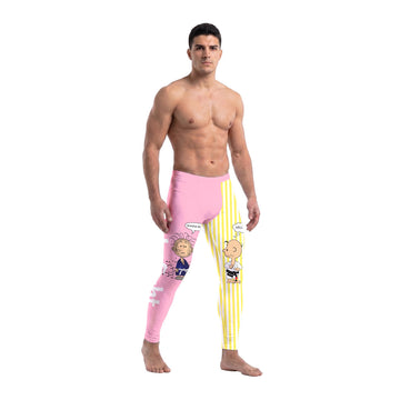Charlie Brown Wanna Roll Men's Compression Leggings