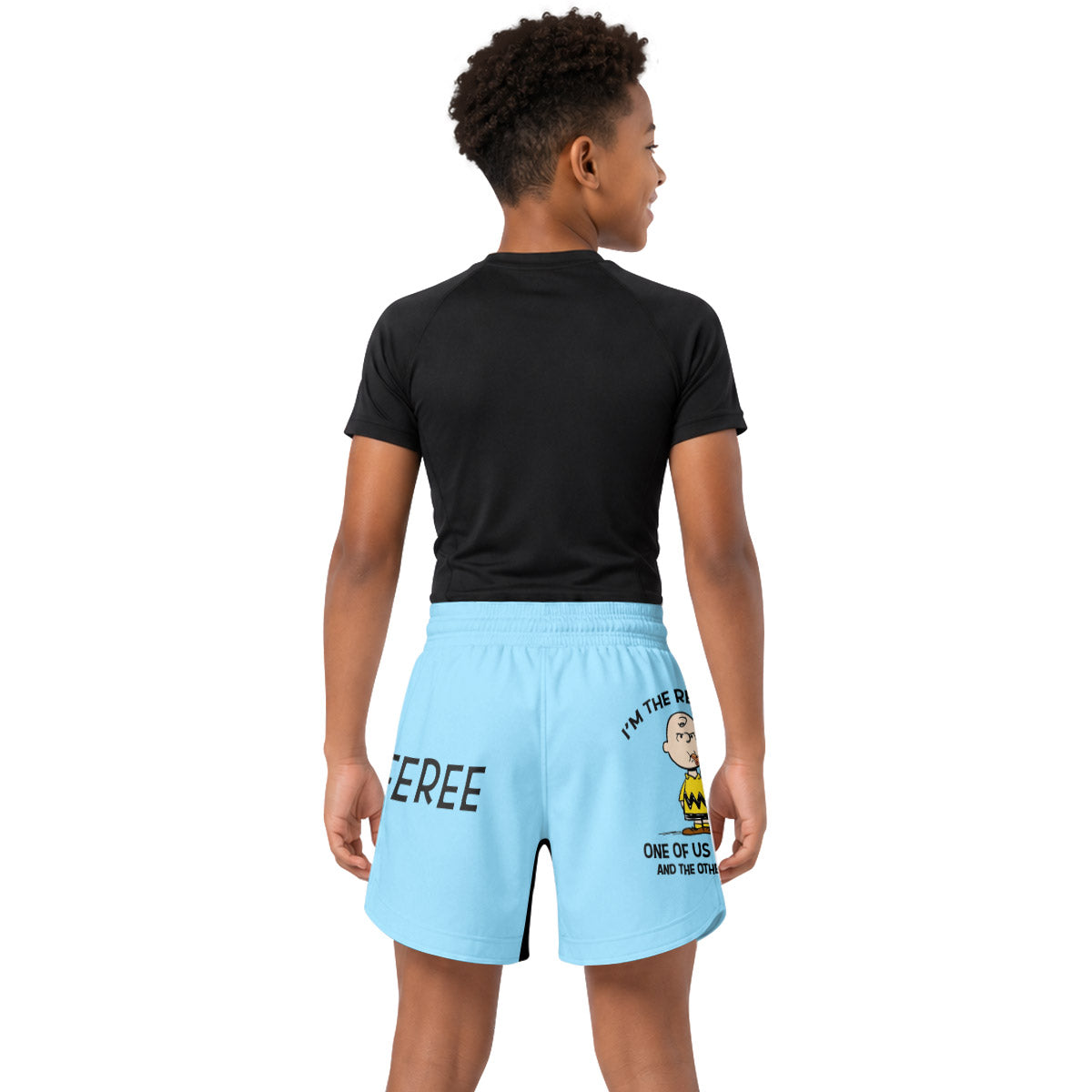 Charlie Referee Blue Kids Grappling Shorts
