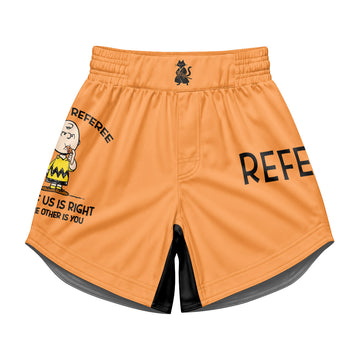 Charlie Referee Orange Kids Grappling Shorts