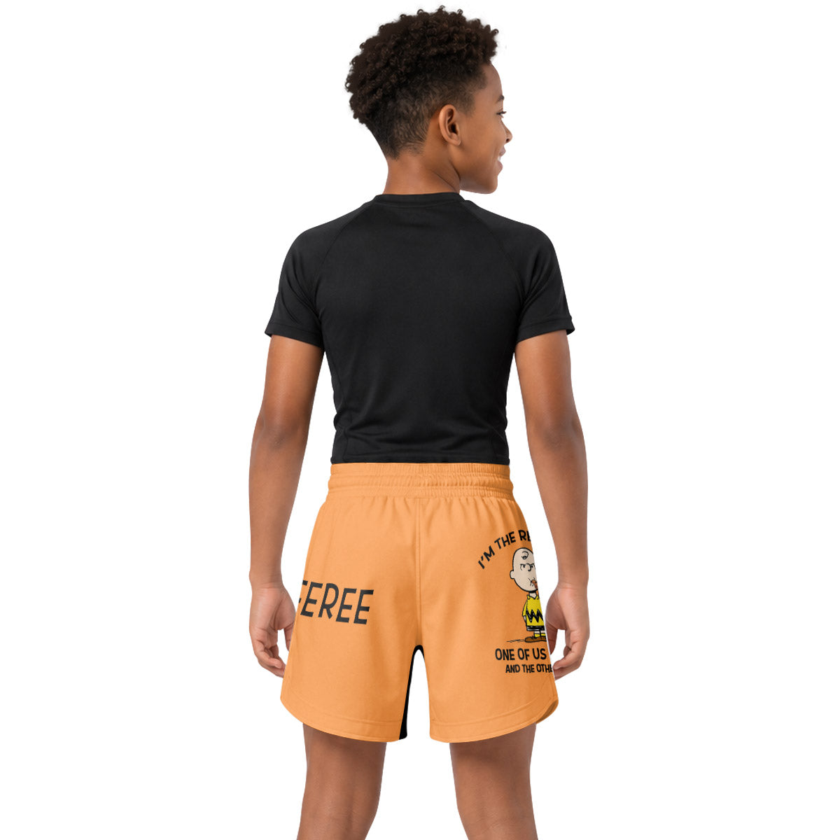 Charlie Referee Orange Kids Grappling Shorts
