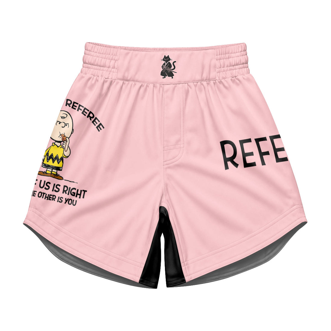 Charlie Referee Pink Kids Grappling Shorts