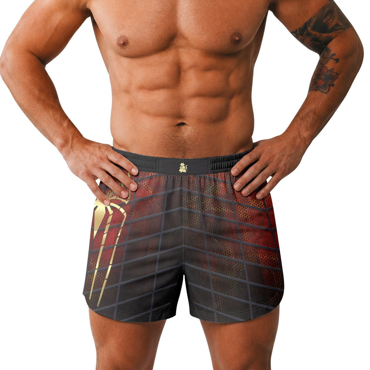 Golden Spider Man Grappling Shorts
