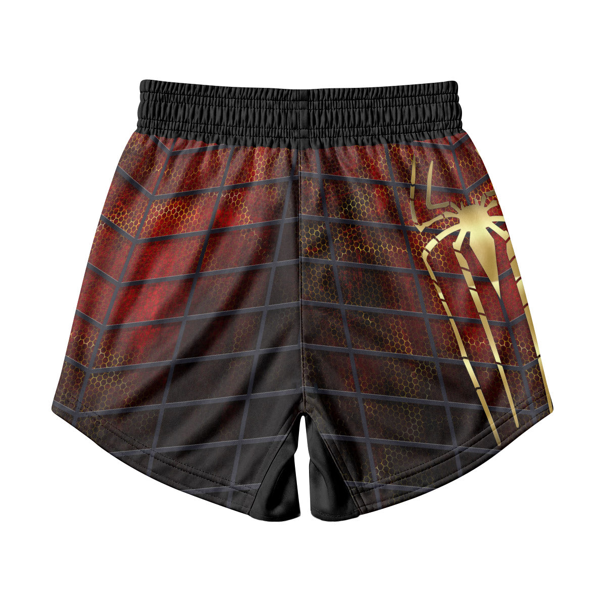 Golden Spider Man Kids Grappling Shorts