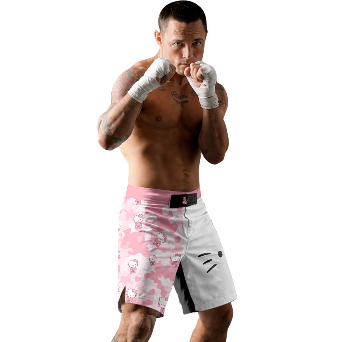 Hello Kitty Pink Camo Fight Shorts