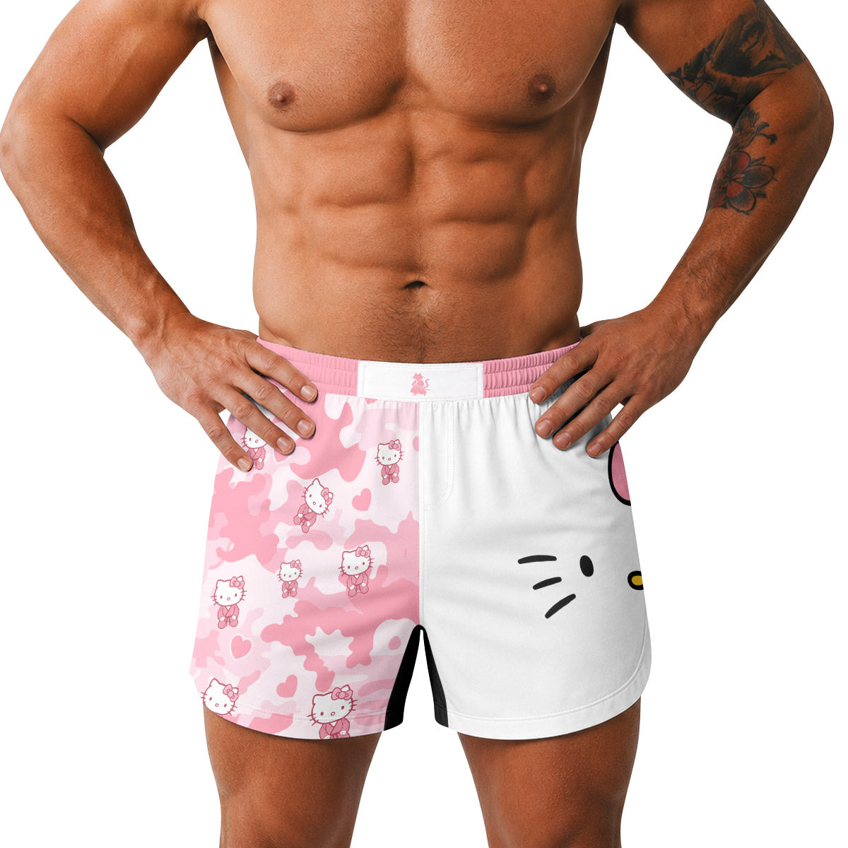 Hello Kitty Pink Camo Grappling Shorts