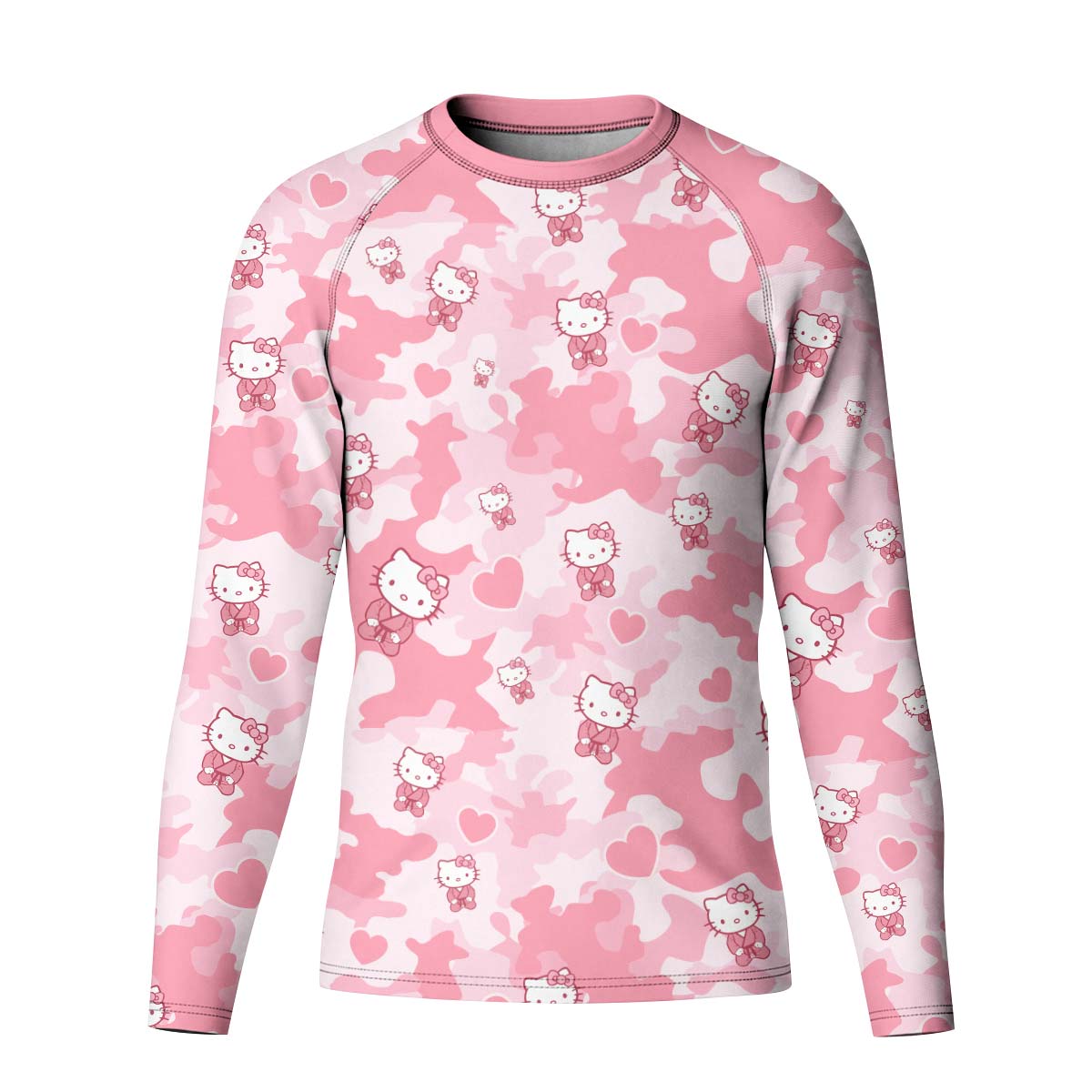 Hello Kitty Pink Camo Kid Rash Guard