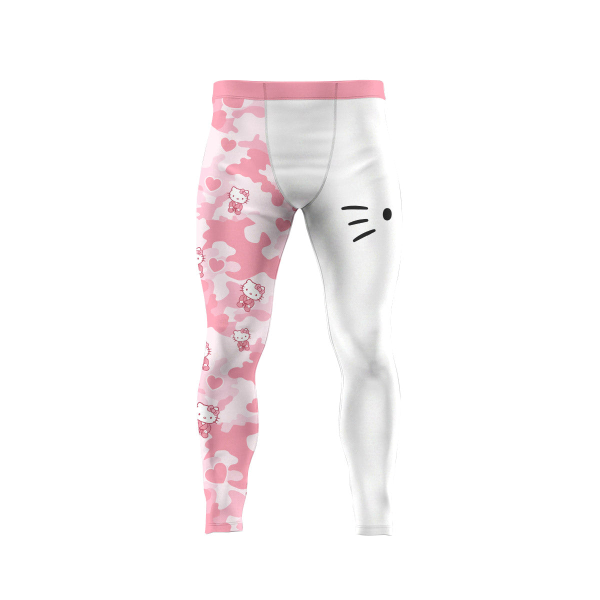 Hello Kitty Pink Camo Men's Compression Leggings