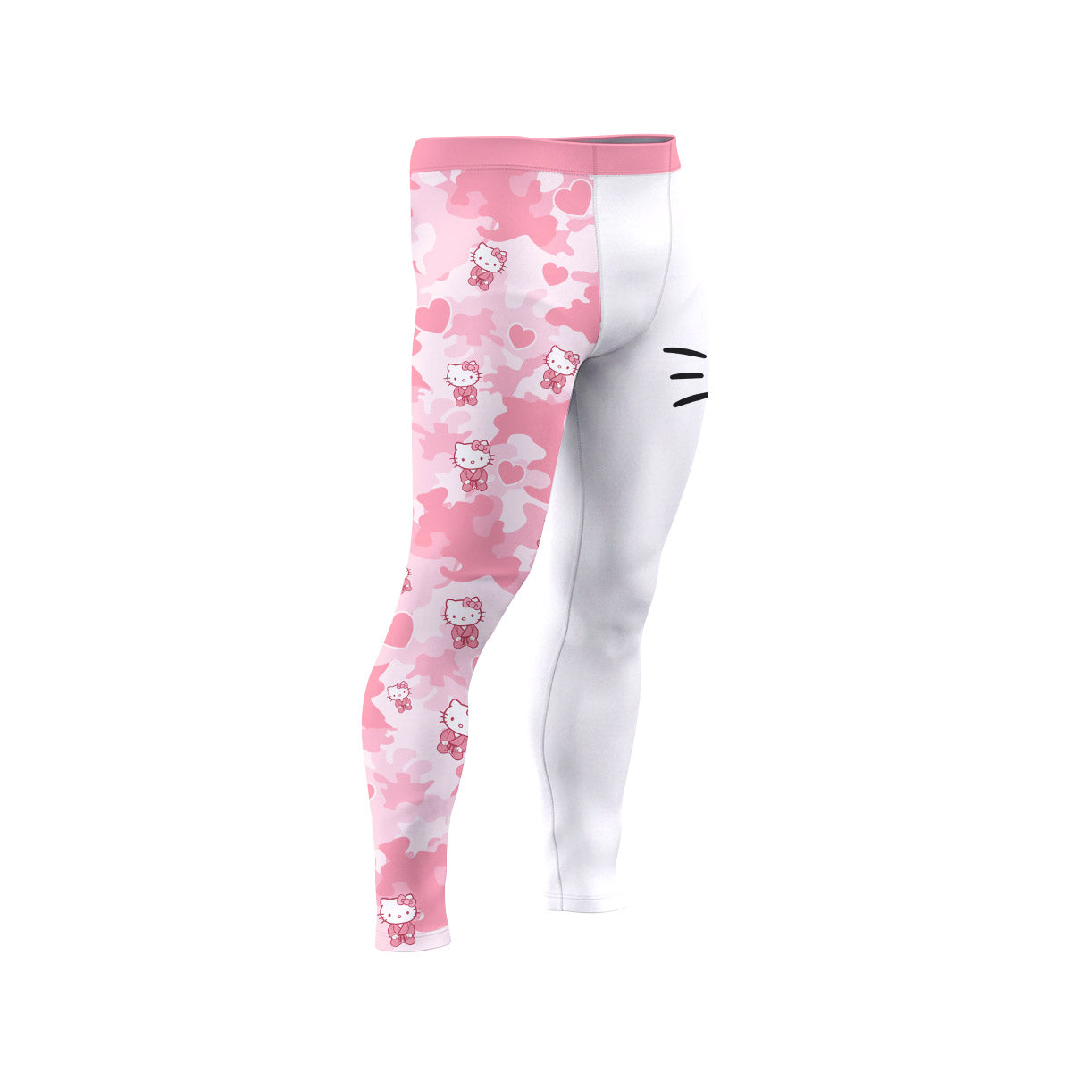 Hello Kitty Pink Camo Men's Compression Leggings