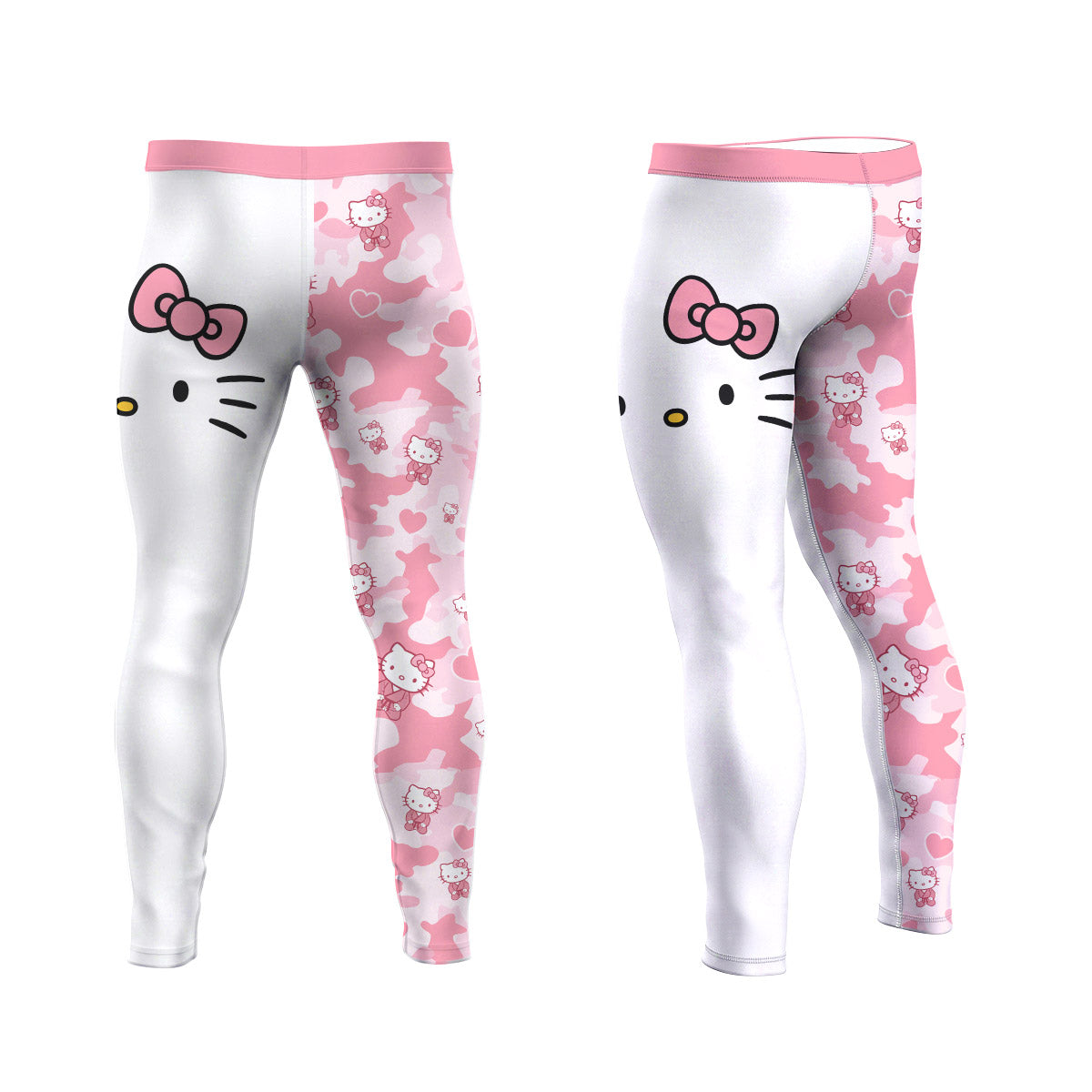 Hello Kitty Pink Camo Men's Compression Leggings
