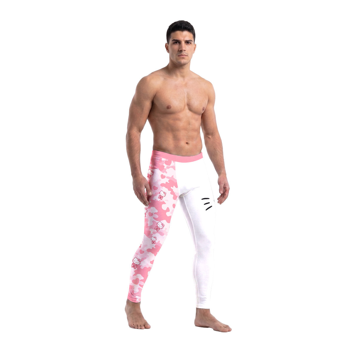 Hello Kitty Pink Camo Men's Compression Leggings