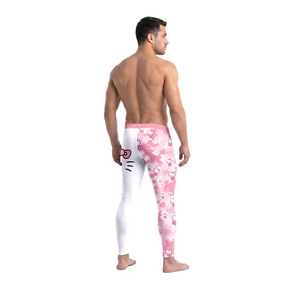 Hello Kitty Pink Camo Men's Compression Leggings