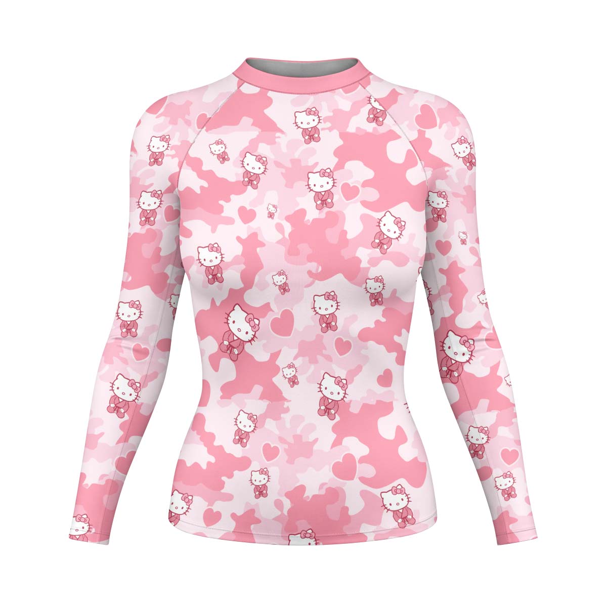 Hello Kitty Pink Camo Rash Guard