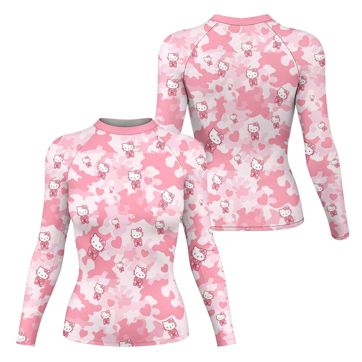 Hello Kitty Pink Camo Rash Guard