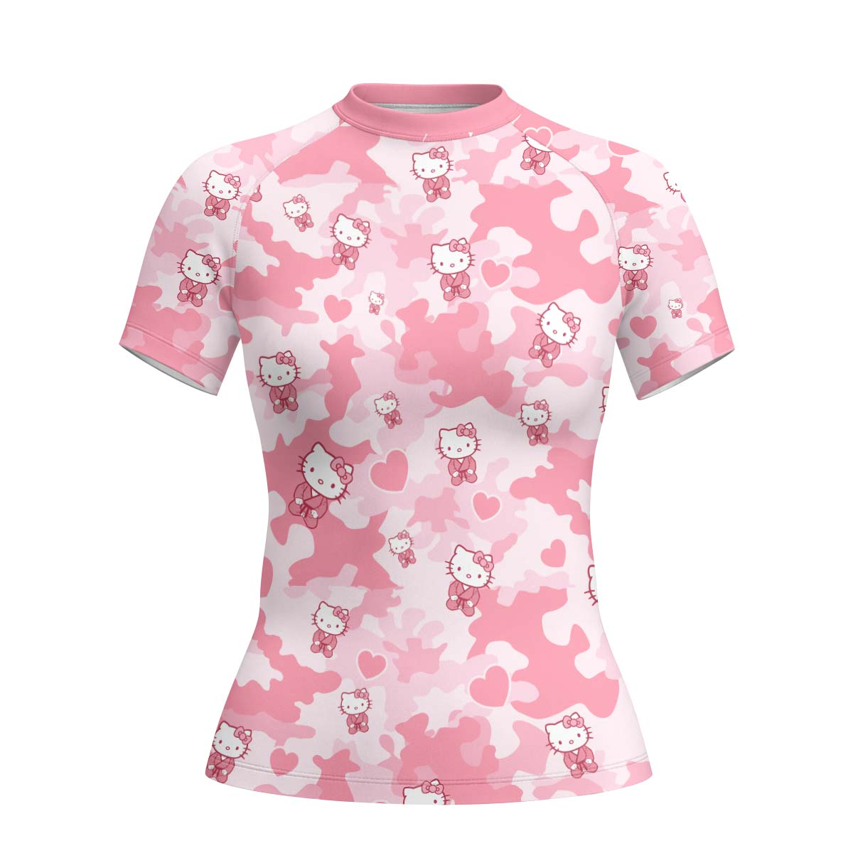 Hello Kitty Pink Camo Rash Guard