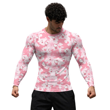 Hello Kitty Pink Camo Rash Guard