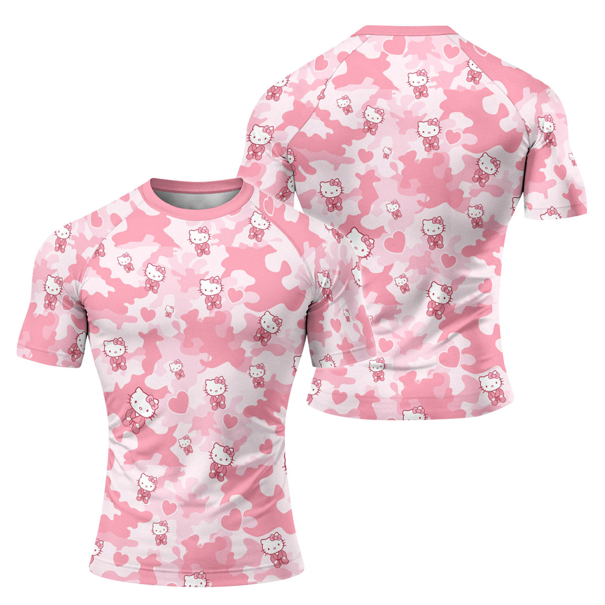 Hello Kitty Pink Camo Rash Guard