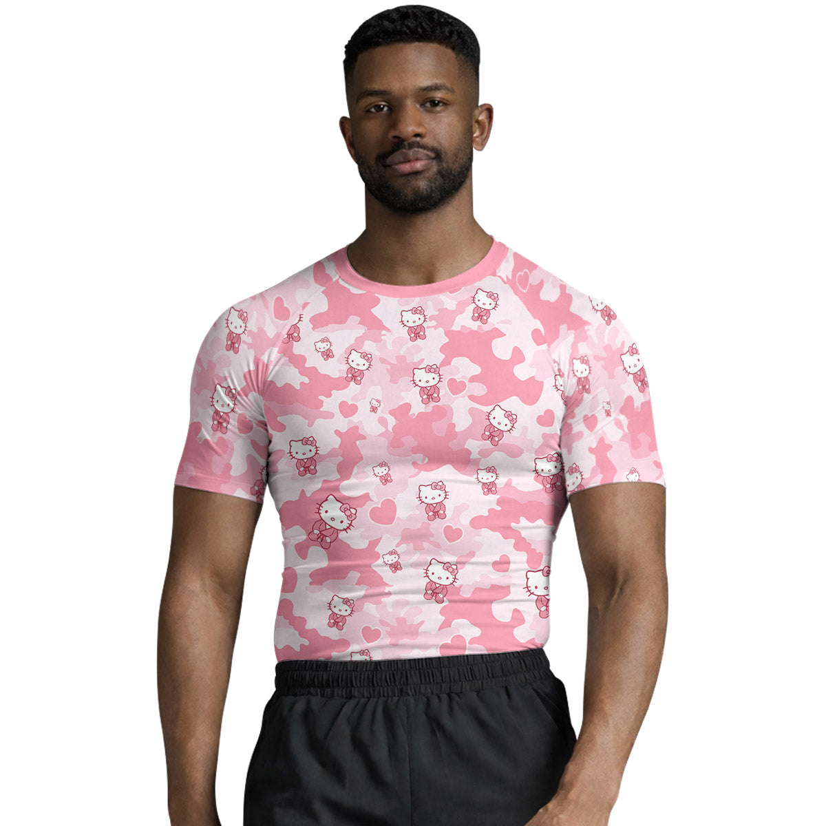 Hello Kitty Pink Camo Rash Guard