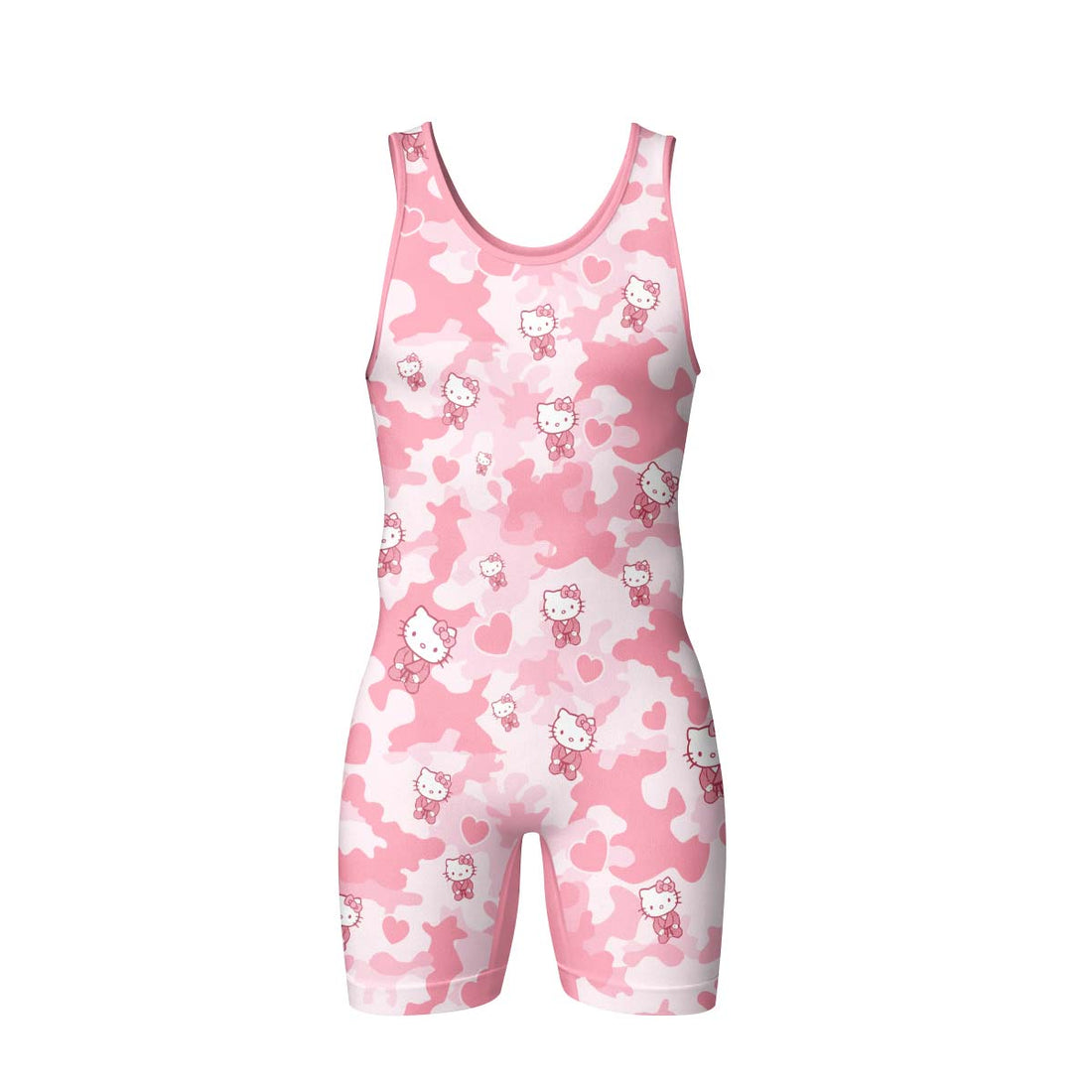 Hello Kitty Pink Camo Wrestling Singlet