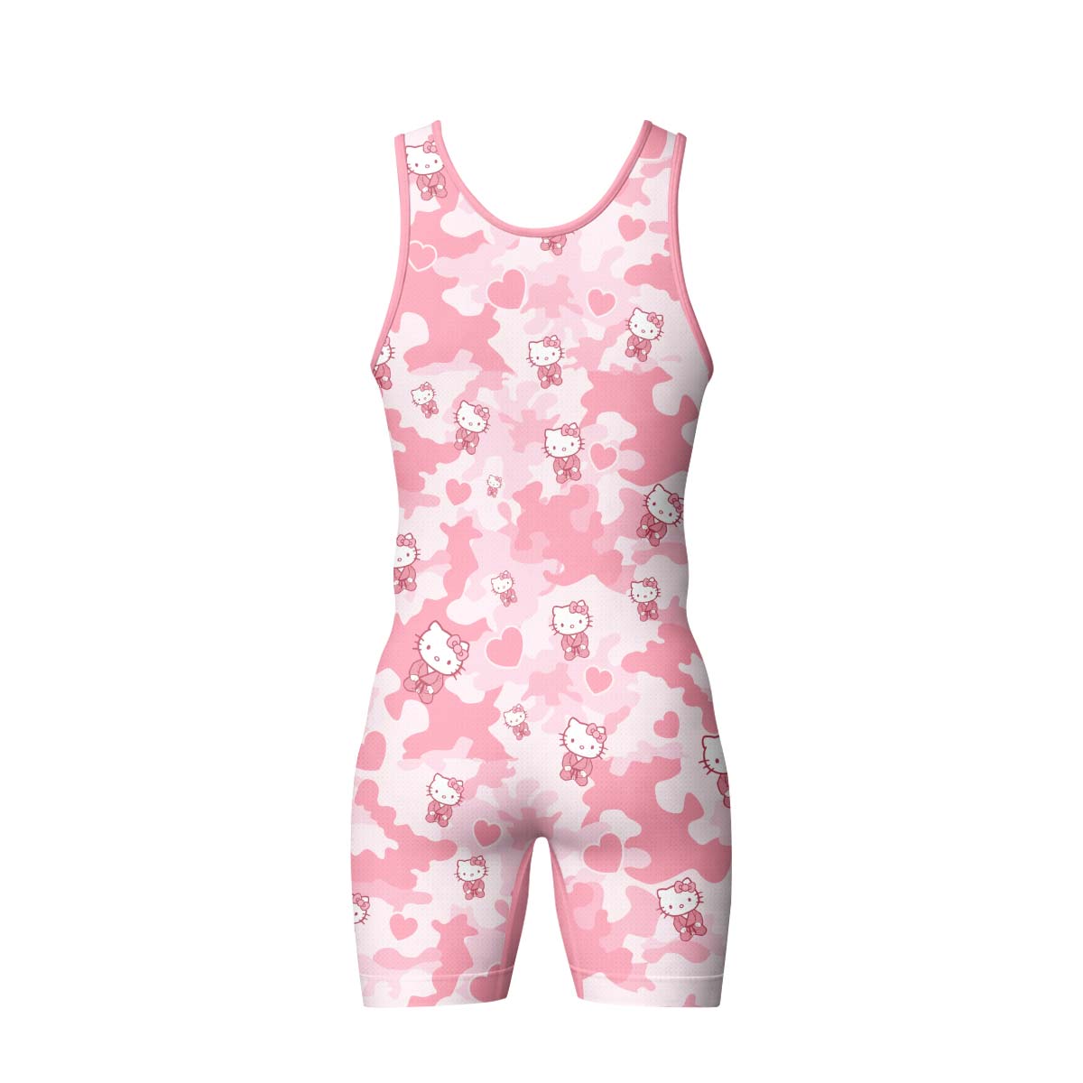 Hello Kitty Pink Camo Wrestling Singlet