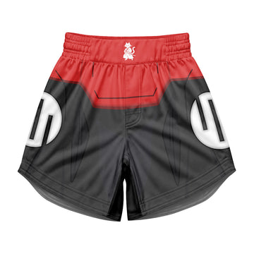Invincible Black Red Cosplay Kids Grappling Shorts