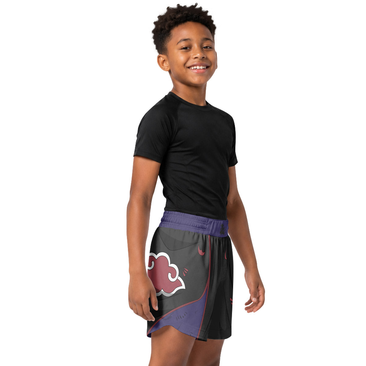 Naruto Akatsuki Uchiha Itachi Kids Grappling Shorts