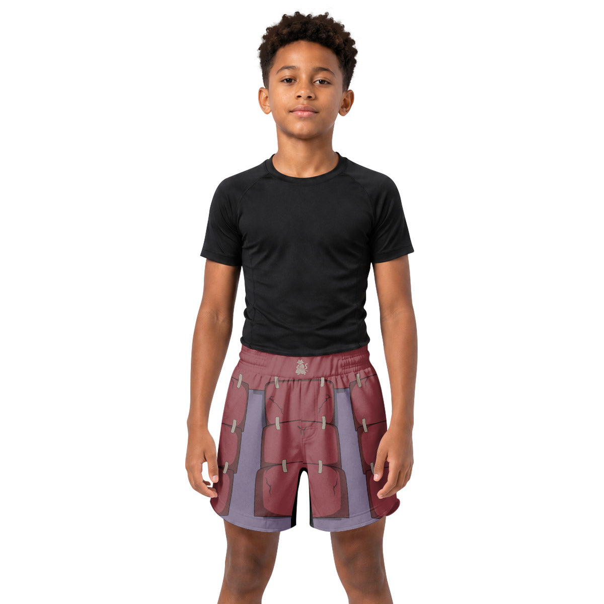 Naruto Uchiha Madara Armor Kids Grappling Shorts