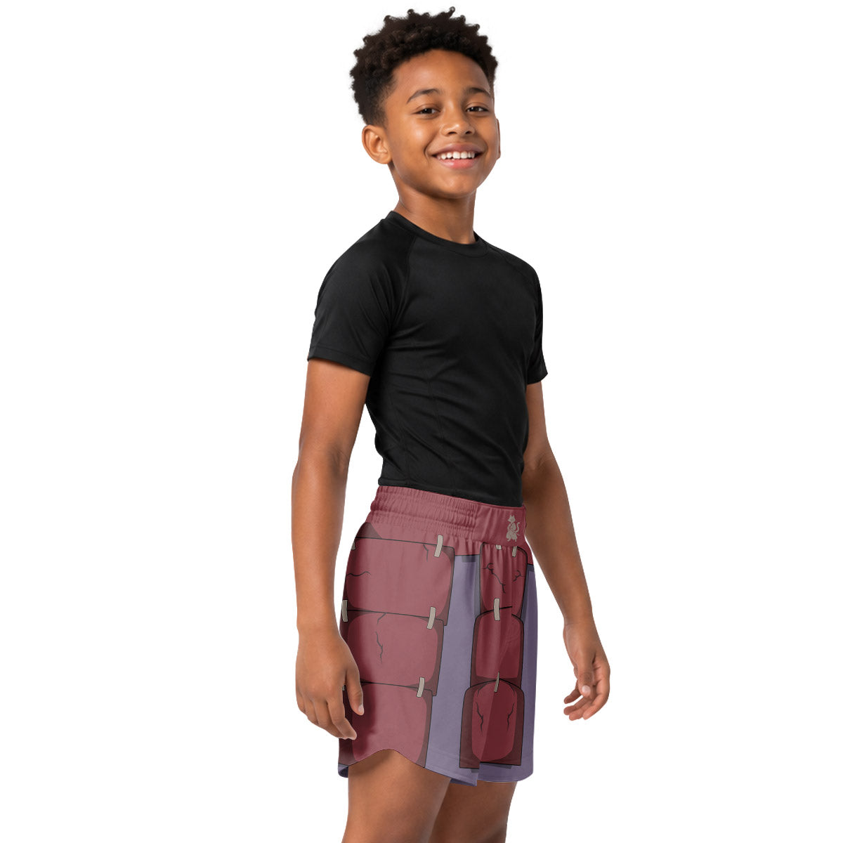 Naruto Uchiha Madara Armor Kids Grappling Shorts