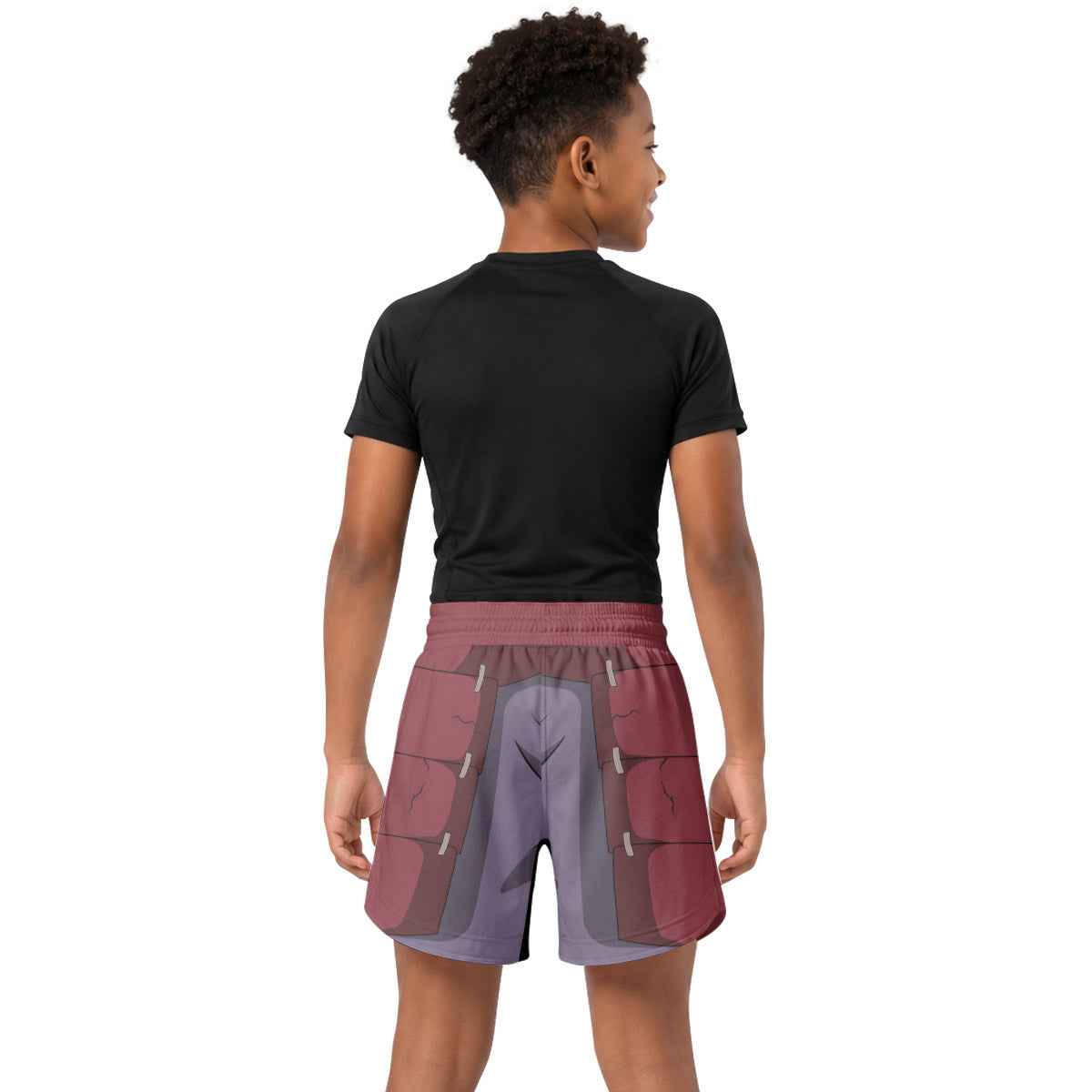 Naruto Uchiha Madara Armor Kids Grappling Shorts
