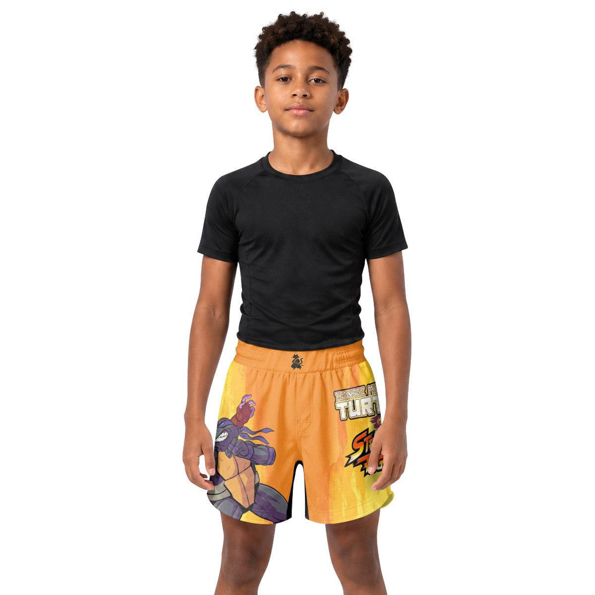 Ninja Turtle Versus Street Fighter Kids Grappling Shorts