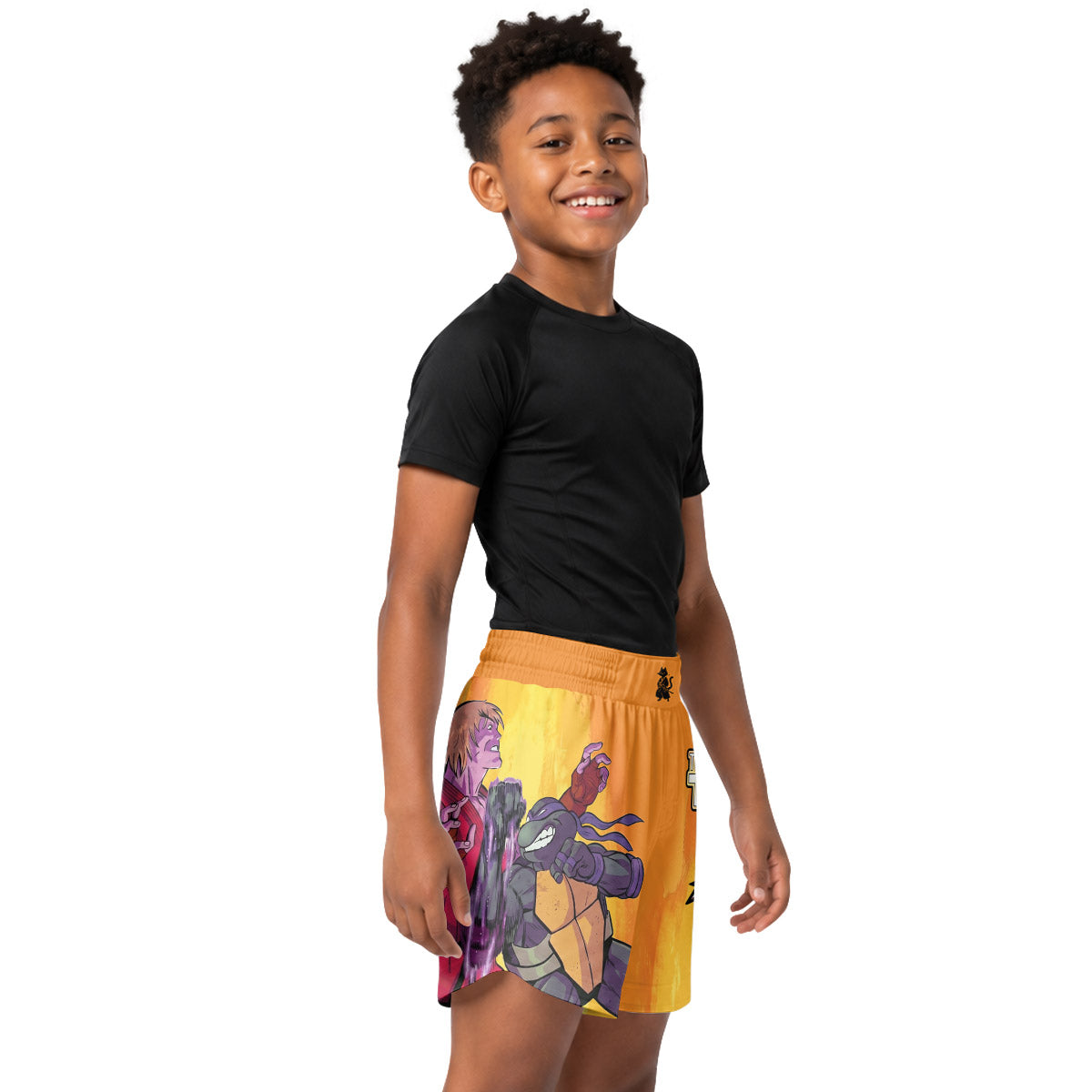 Ninja Turtle Versus Street Fighter Kids Grappling Shorts