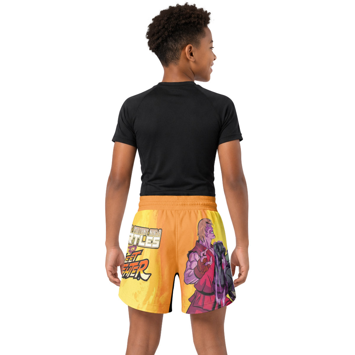 Ninja Turtle Versus Street Fighter Kids Grappling Shorts