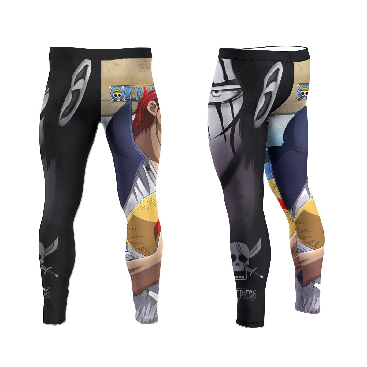  One Piece Four Emperor Shanks Men's Compression Leggings