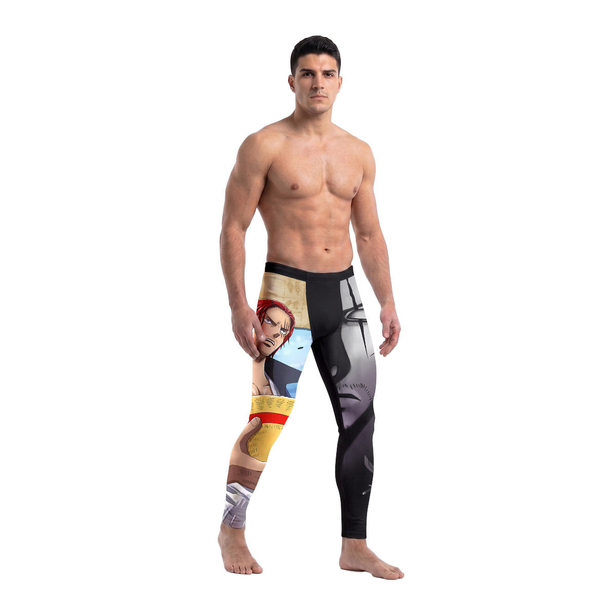  One Piece Four Emperor Shanks Men's Compression Leggings