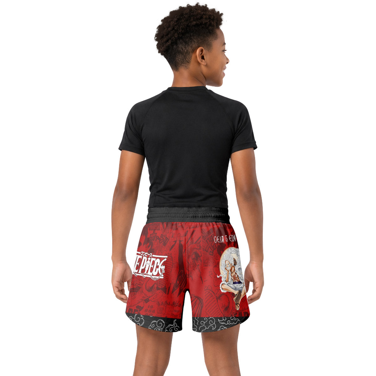 One Piece Luffy Gear 5 Kids Grappling Shorts