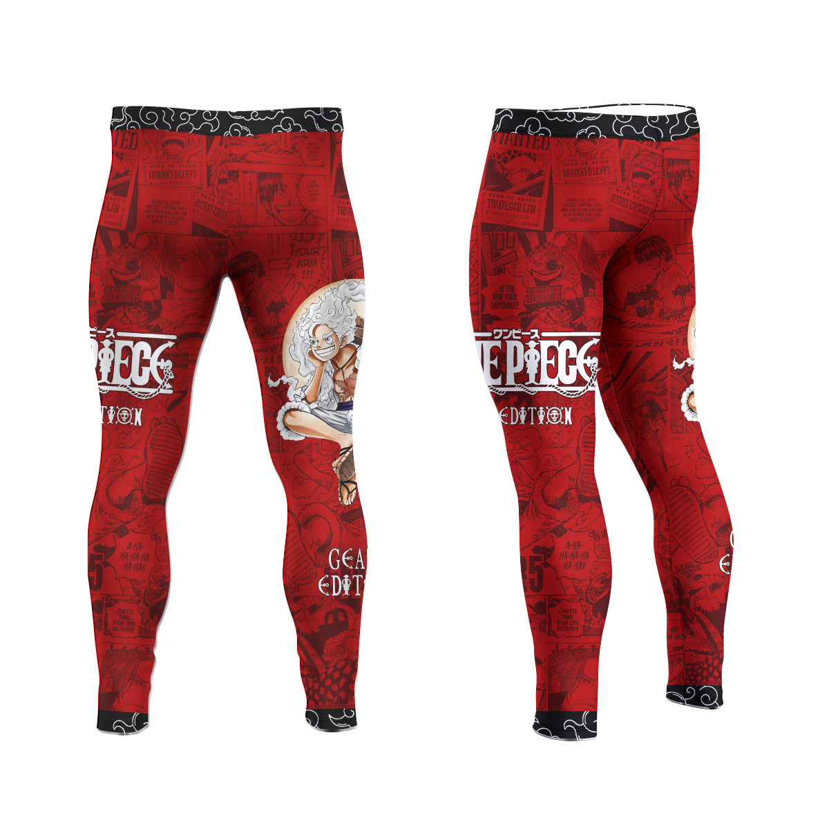 One Piece Luffy Gear 5 Men's Compression Leggings